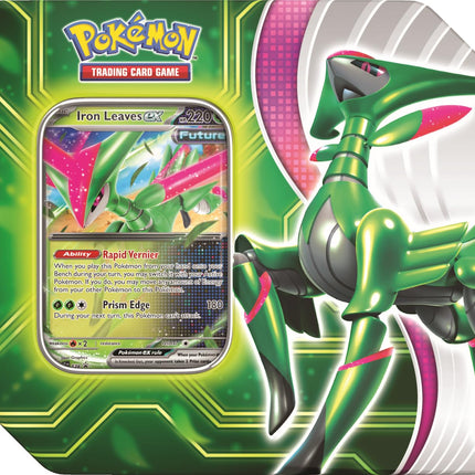 POKEMON TCG: PARADOX CLASH TIN: IRON LEAVES EX OR WALKING WAKE EX