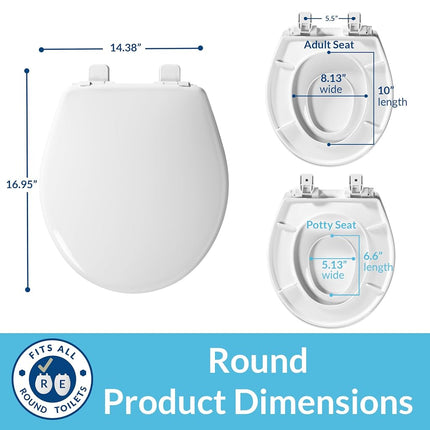 Abattant WC enfant-adulte Nextstep Round Little to Big, blanc