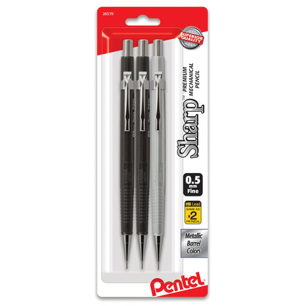 Pentel Sharp Mechanical Pencil, (0.5mm), Metallic 