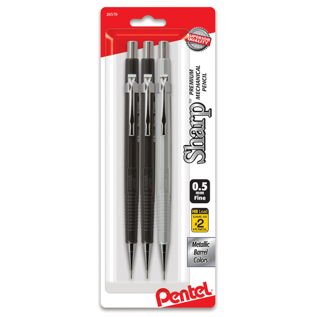 Pentel Sharp Mechanical Pencil, (0.5mm), Metallic 