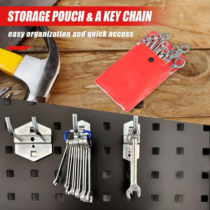SPEEDWOX Mini Wrench Set Metric SAE Ignition Wrench Set Open End and Box End Standard Combination Wrench Spanner for Assembling Furniture Small Equipment Auto