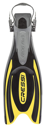Cressi Men's Cressi Frog Plus Open Heel Scuba Fins, Black Yellow, S M UK 7 8 - EU 38 41