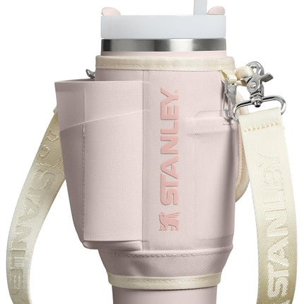 STANLEY All Day Quencher Carry All for 30 oz Tumbler with Handle | Crossbody Bag with Phone Holder Pocket, Card Sleeve & Detachable Strap | Water Bottle Carrier Bag | BPA-Free | Rose Quartz