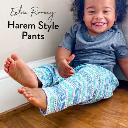 Pantalones harem sin puño de algodón orgánico para bebé Honest Baby Infant, paquete múltiple, color blanco puro, de 3 a 6 meses