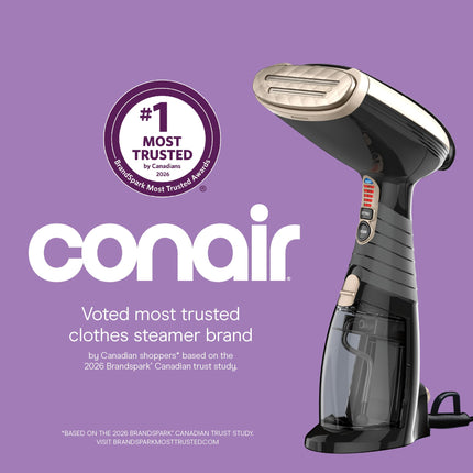 Conair Handheld Garment Steamer for Clothes, Turbo ExtremeSteam 1875W, Portable Handheld Design, Strong Penetrating Steam - Amazon Exclusive in Black