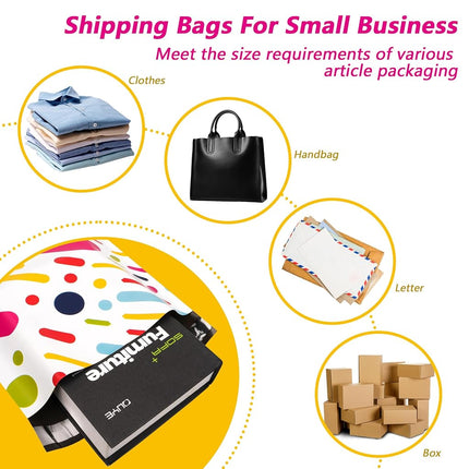 Poly Mailers 10x13 Inch 100 Pcs - Color Stripe Printed Shipping Bags, 2.4mil Thickness, Waterproof and Tear Resistant Mailing Envelopes, Self-Sealing Packaging Bags for Small Business