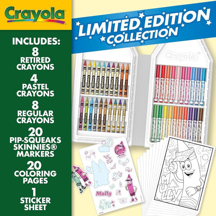 Crayola Coloring Set with Limited Edition Blue Art Case, Limited Edition Crayons, 50+ Pieces, Gifts for Kids
