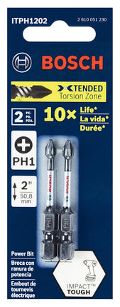Bosch ITPH12B Impact Tough 2 in. Phillips #1 Power Bits