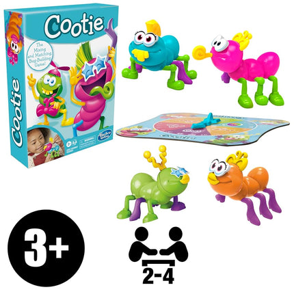 Hasbro Gaming Cootie Mixing and Matching Bug-Building Game for Preschoolers and Kids Ages 3 and Up, for 2-4 Players
