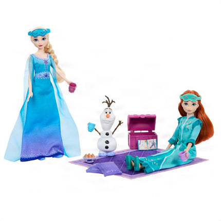 Mattel Disney Frozen Anna & Elsa Slumber Sister Set of 2 Fashion Dolls