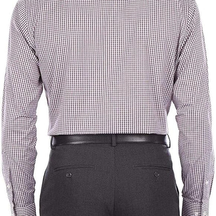 Van Heusen Men's Dress Shirt Regular Fit Flex Collar Check, Port, 18" Neck 32"-33" Sleeve