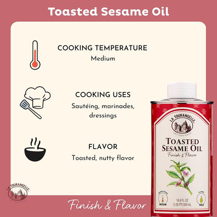 La Tourangelle Toasted Sesame Oil (6x500ML )