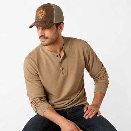 ARIAT Gorra de malla engrasada para hombre - Marrón - Talla única