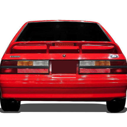 DNA MOTORING 3BL-FM87-LED-BK-SM Black Housing LED Third Tail Brake Light [Compatible with 1987-1993 Ford Mustang LX Hatchback with OEM Spoiler]
