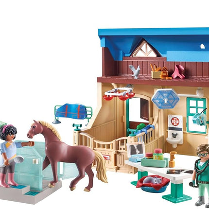 PLAYMOBIL 71352 Horses of Waterfall - Riding Therapy and Veterinary Practice, magical waterfall paradise for horse lovers, fun imaginative role-play, sustainable playsets suitable for children ages 5+