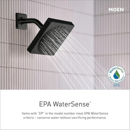Moen T2742EPBL Glyde Embellecedor de Ducha Eco-Performance Posi-Temp de un Maneral, Accesorios de Baño, Válvula Requerida, Negro Mate