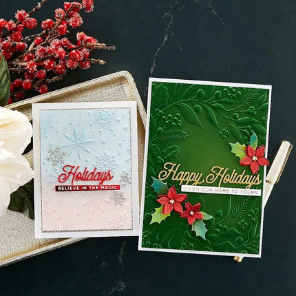 Spellbinders 3D Embossing Folder 5.5"x8.5"-Flurry of Snowflakes, ONE