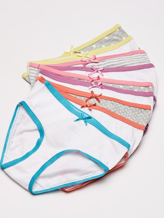 Culottes en coton pour filles Maidenform, lot de 9, couleurs assorties, 4