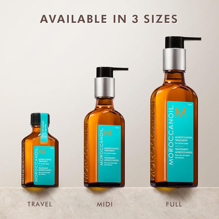 Moroccanoil treatment for all hair types, glass bottle 100ml.