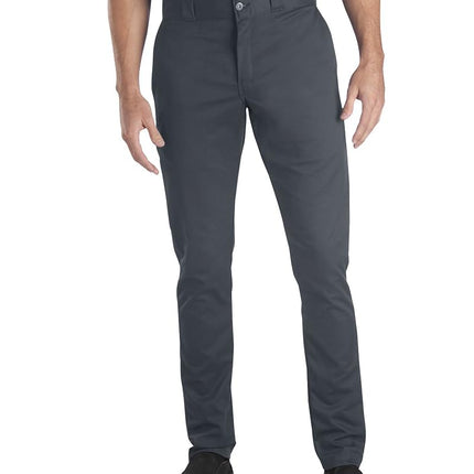 Dickies Men's Skinny Straight Fit Work Pant, Charcoal, 33x32