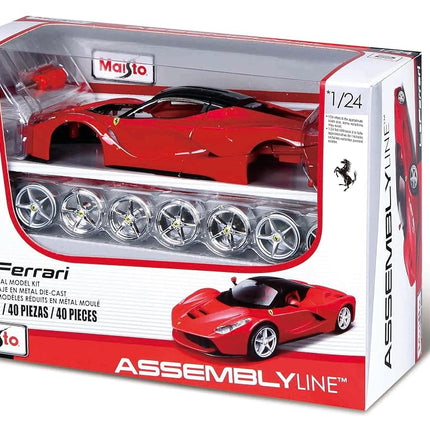 Maisto 39129 1:24 Scale Building Kit LaFerrari Model Car (Red/Black)