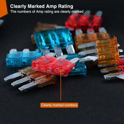 Nilight 60PCS Micro3 Fuse ATL Car Blade Fuses Assortment Kit 3 Prong Micro Blade Car Fuses Replacement 5A 7.5A 10A 15A Automotive Fuse with Fuse Puller for Cars Trucks SUVs RVs