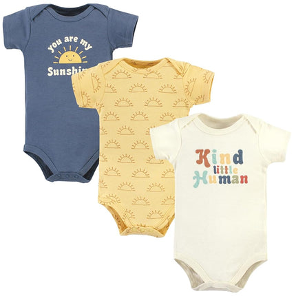 Hudson Baby Baby Cotton Bodysuits, Kind Human, 9-12 Months