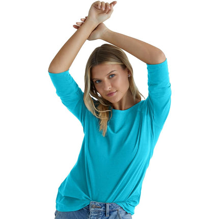 Hanes Women's O9343 Shirt, Flying Turquoise, L UK