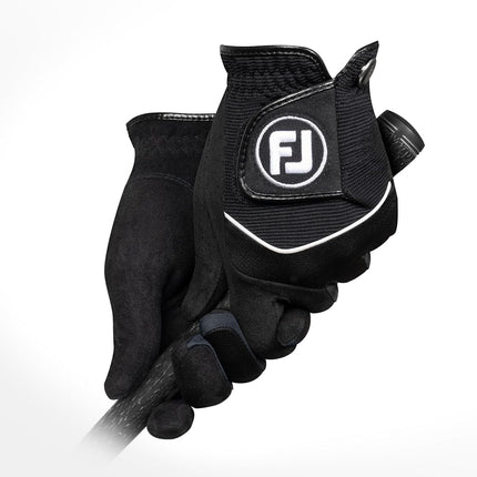 FootJoy RainGrip Mens Golf Glove Black Cadet Medium 1 Pair