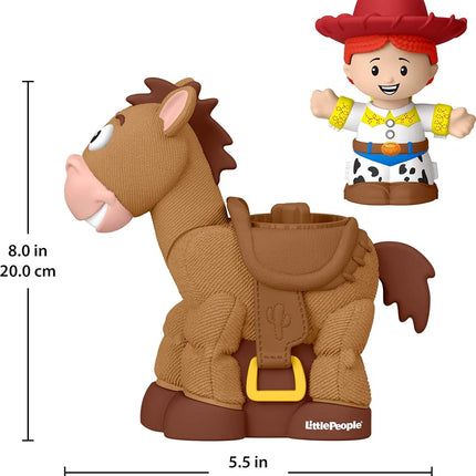 Fisher-Price Little People Disney Pixar Toy Story Bobbin’ Bullseye & Jessie, Toddler Figure Set