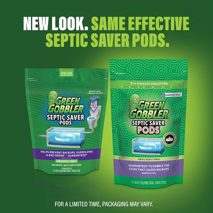Green Gobber Septic Saver Tank Treatment 6 Pods