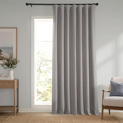 HPD Half Price Drapes BOCH-LN185-P Faux Darkening Curtains-108 Inches Long Extra Wide Luxury Linen Curtains for Bedroom & Living Room (1 Panel), 100W x 108L, Clay