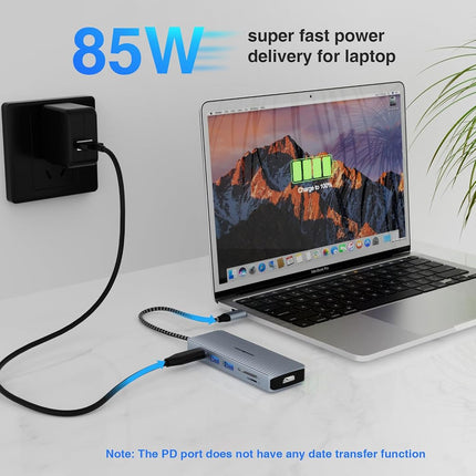 SUTOUG Docking Station, 10 in 1 USB C Hub with 4K HDMI,USB-C Data Transfer Port, 2* USB3.0 Type-A, 2* USB 2.0 Type-A, SD/TF Card Reader, 3.5mm Stereo Jack for Mac OS & Windows