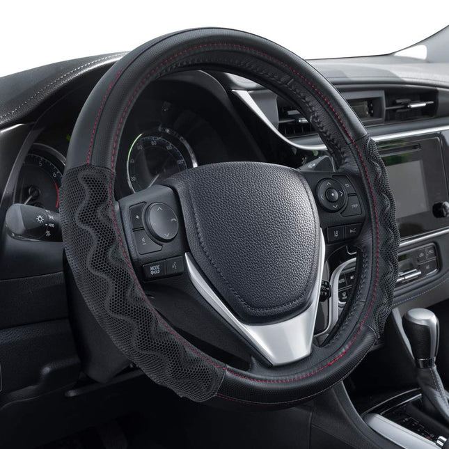 Motor Trend SW-815 Black Max Grip Steering Wheel C