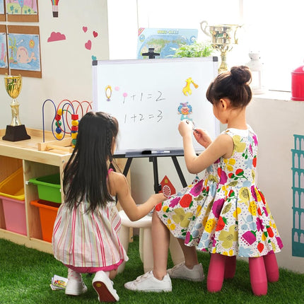 SWANCROWN Whiteboard 60x45 cm, Magnetic Whiteboard, Silver Aluminum Frame