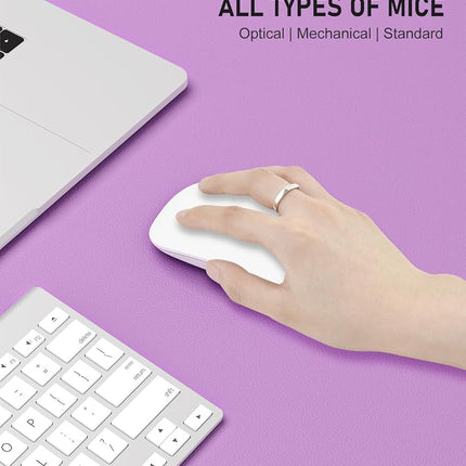 Niniubye Desk Pad, 35.5" x 17" PU Leather Non-Slip Desk Mat Large Mouse Pad for Desktop, Waterproof Laptop Desk Mat Writing Pad for Office, Home, Work, Gaming (Purple)