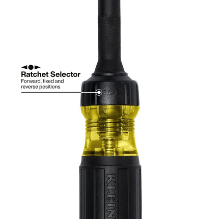 Klein Tools 32315HD 15-in-1 Multi-Bit Ratcheting Screwdriver, Impact-Rated, 7 Double-Ended Proflex Torsion Zone Tips, 1/4-Inch Nut Driver, 8-Piece
