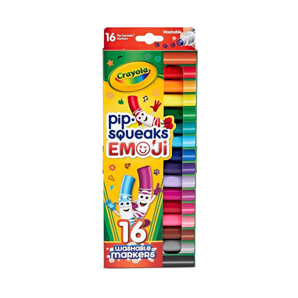 Crayola Emoji Stampers, Pip Squeaks Washable Markers, Gift for Boys & Girls, 16 Count