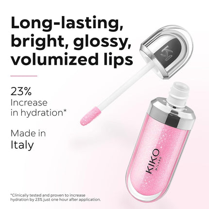 Kiko Milano 3D Hydra Lip Gloss – High Shine, Hydrating, Plumping, Non-Sticky, Moisturizing Lip Makeup – 17 Pearly Mauve – 6.5ml