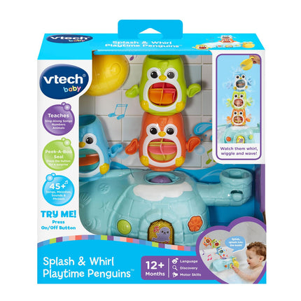 VTech Pingüinos chapoteadores y giratorios para la bañera de bebés