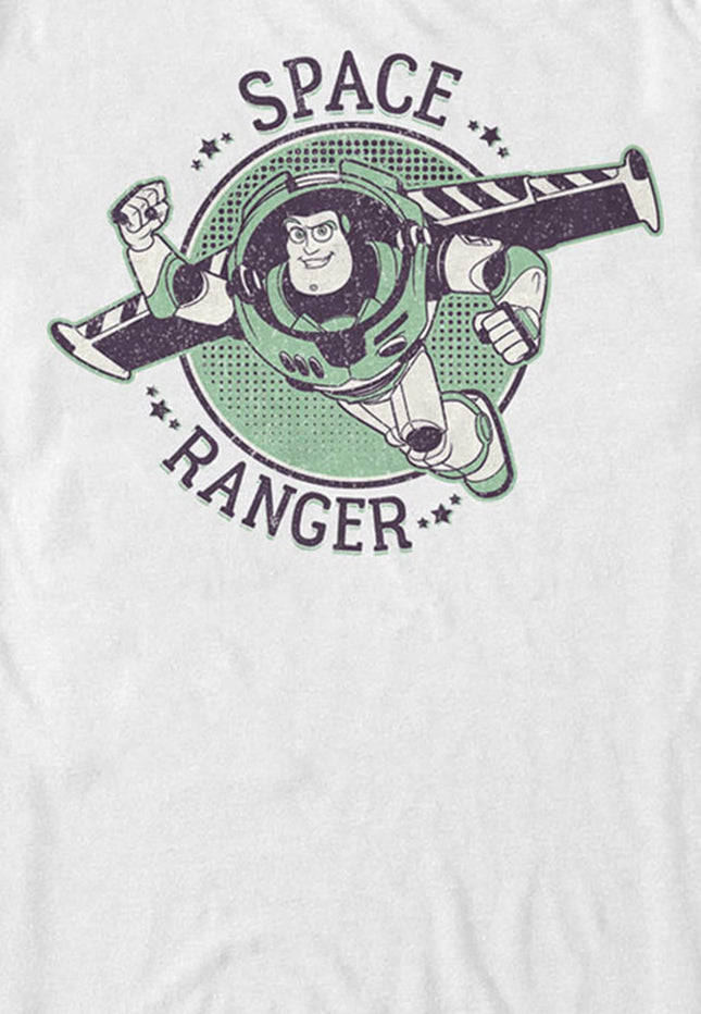 Disney Men's Toy Story Buzz Lightyear Soar Space Ranger Graphic T-Shirt, White, Small