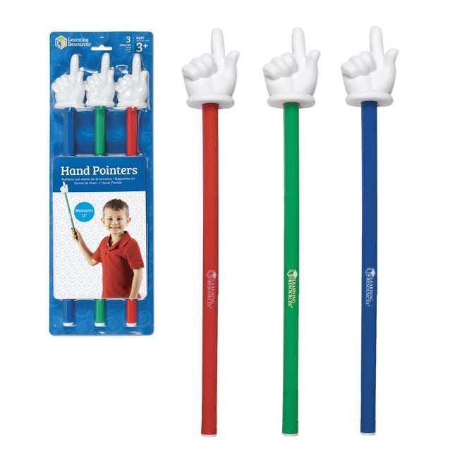 Learning Resources Hand Pointers (Set of 3), White