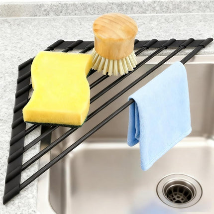 MERRYBOX Triangle Roll Up Dish Drying Rack Over Th