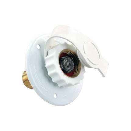 JR Products 62165 Brida de metal blanca para toma de agua de ciudad