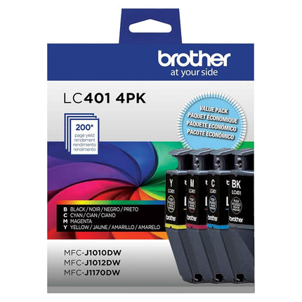 Brother Genuine LC4014PKS Standard Yield 4-Pack In