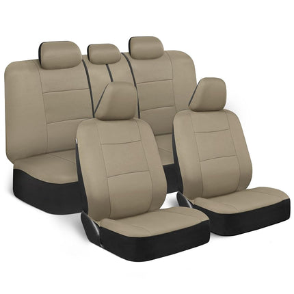 BDK PolyPro Seat Covers Full Set in Solid Beige – 