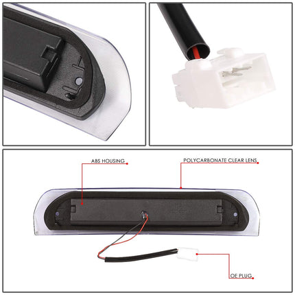 DNA MOTORING 3BL-DRM02-3D-T4-LED-BK Línea de punta de flecha con carcasa negra Tercera luz de freno LED 3D [Compatible con Dodge Ram 1500 02-08/Ram 2500 3500 03-09]