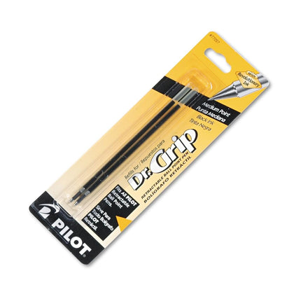 Pilot Dr. Grip Ballpoint Ink Refill, 2-Pack for Retractable Pens, Medium Point, Black -77227