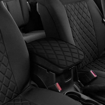 FH Group Neosupreme Black Diamond Pattern Center Console Pad � Water-Resistant Armrest Cover Protector for Cars, SUVs & Trucks