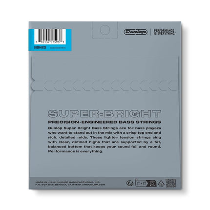 Jim Dunlop DBSBN45125 Md-5/St Bass Super Bright Nickel Bass String